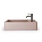 Nood betonnen toiletfontein Shelf Blush Pink met kraangat - 54 cm