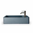 Nood betonnen toiletfontein Shelf Copan Blue met kraangat - 54 cm