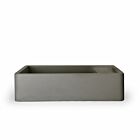 Nood betonnen toiletfontein Shelf Mid Tone Grey zonder kraangat - 54 cm