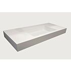 Djati solid surface enkele wastafel Solid Stretto mat wit (0 kr.gt) - 90 cm