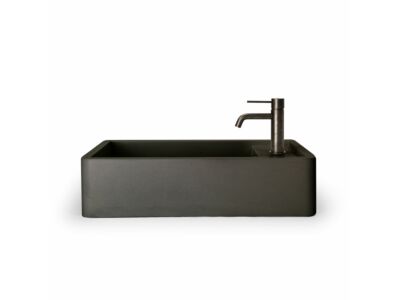 Nood betonnen toiletfontein Shelf Charcoal met kraangat - 54 cm