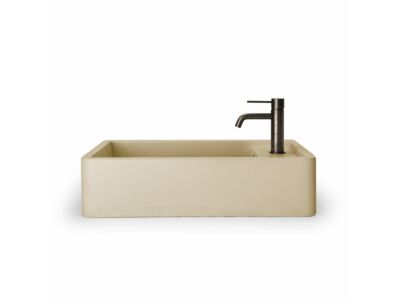 Nood betonnen toiletfontein Shelf Custard met kraangat - 54 cm