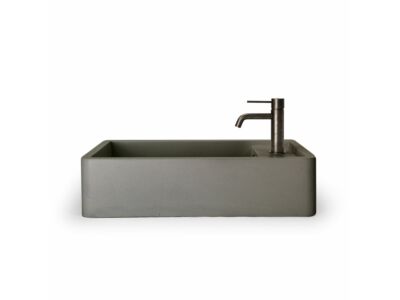 Nood betonnen toiletfontein Shelf Mid Tone Grey met kraangat - 54 cm