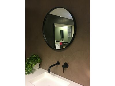 Spiegel rond mat zwart (8 maten)